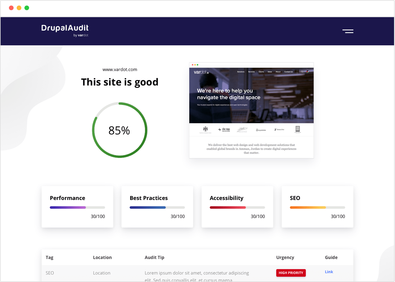 Drupal Website Auditing